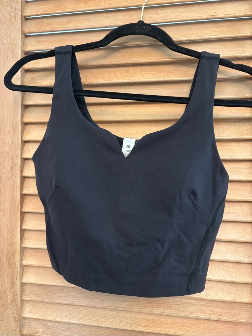 Lululemon Black Wunder Train Sweetheart Tank Top Sz 6